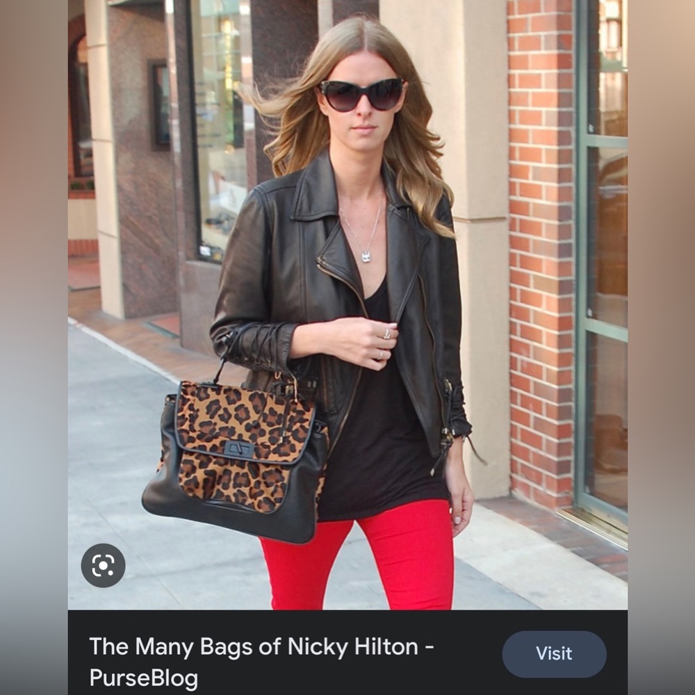 Rebecca Minkoff Oversized Hair Leopard Covet Bag